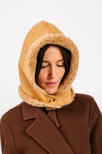 Sheepskin Hood | Camel