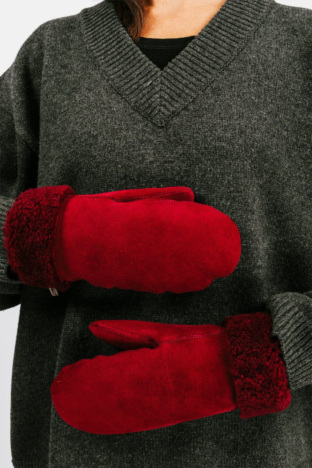Sheepskin Mittens | Bordeaux