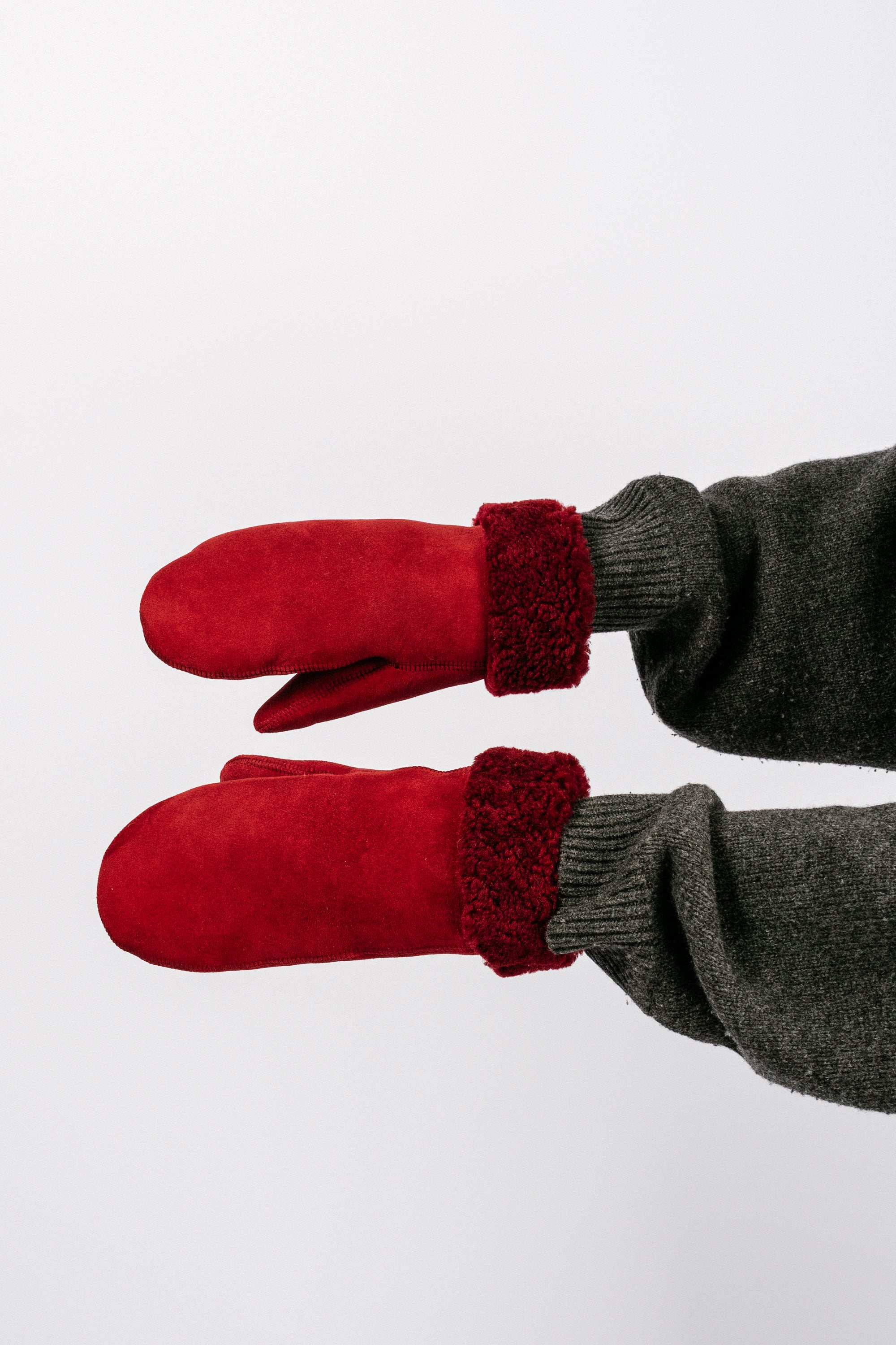 Sheepskin Mittens | Bordeaux
