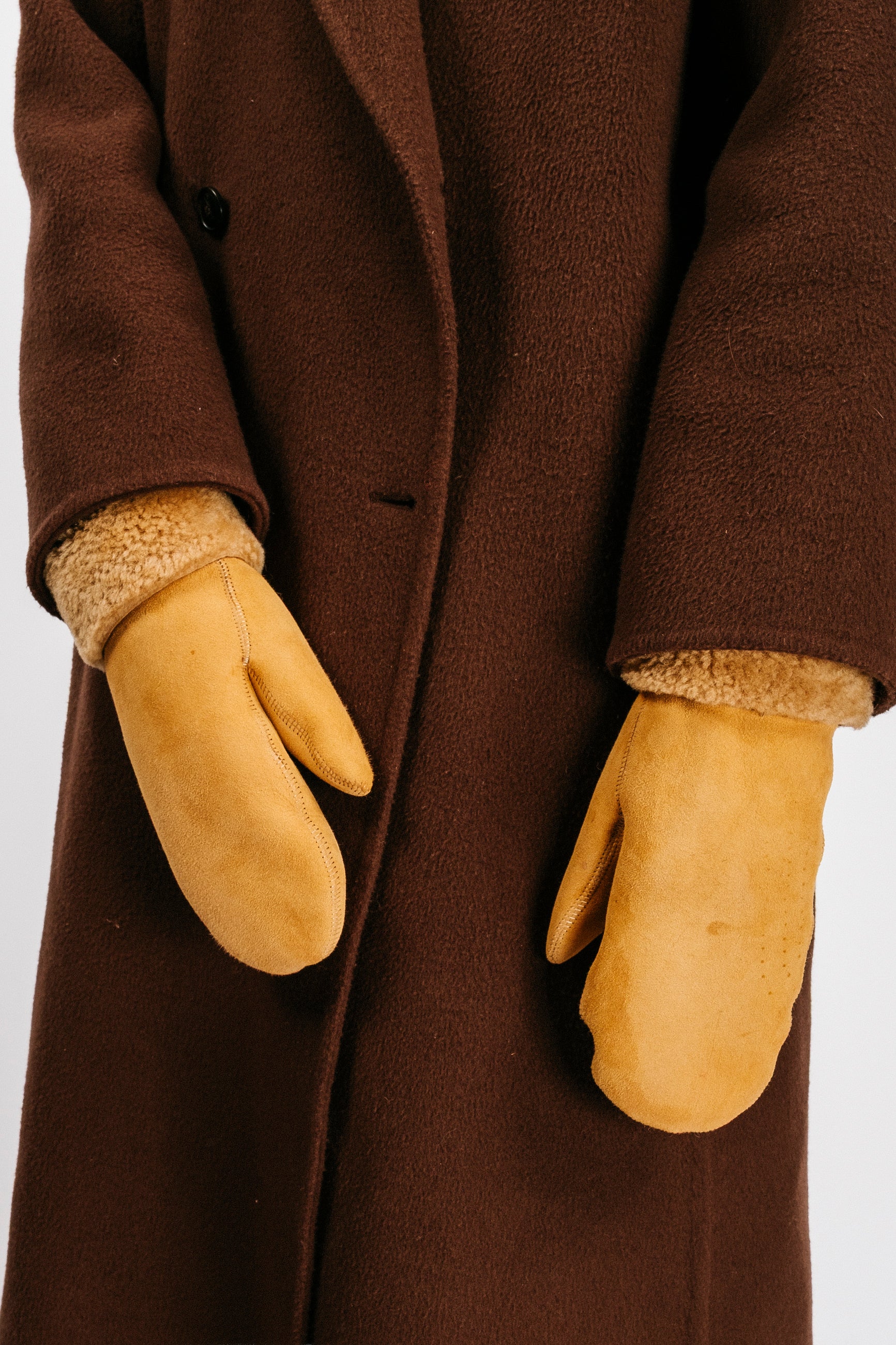 Sheepskin Mittens | Camel