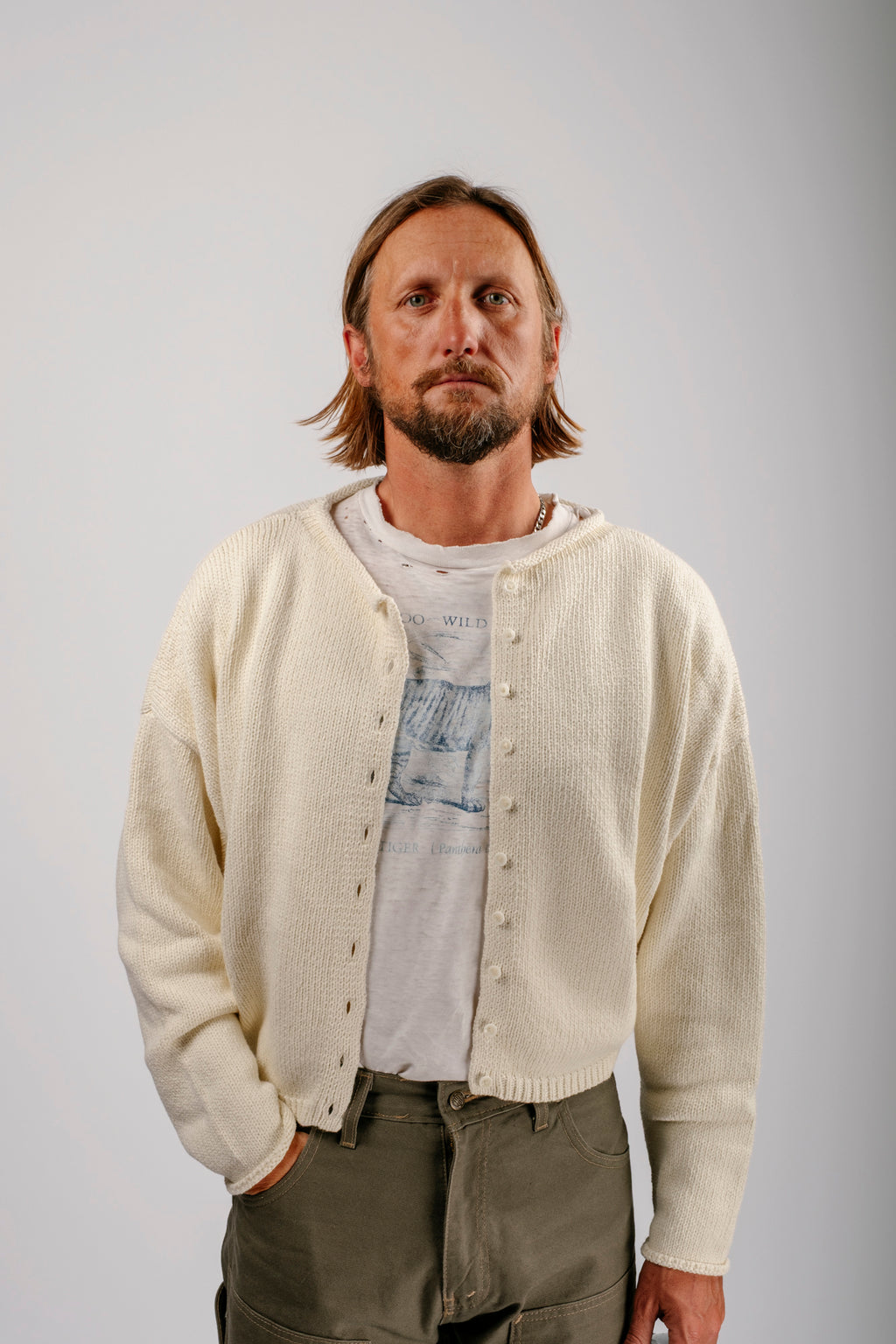 Shrunken Peri Cardigan
