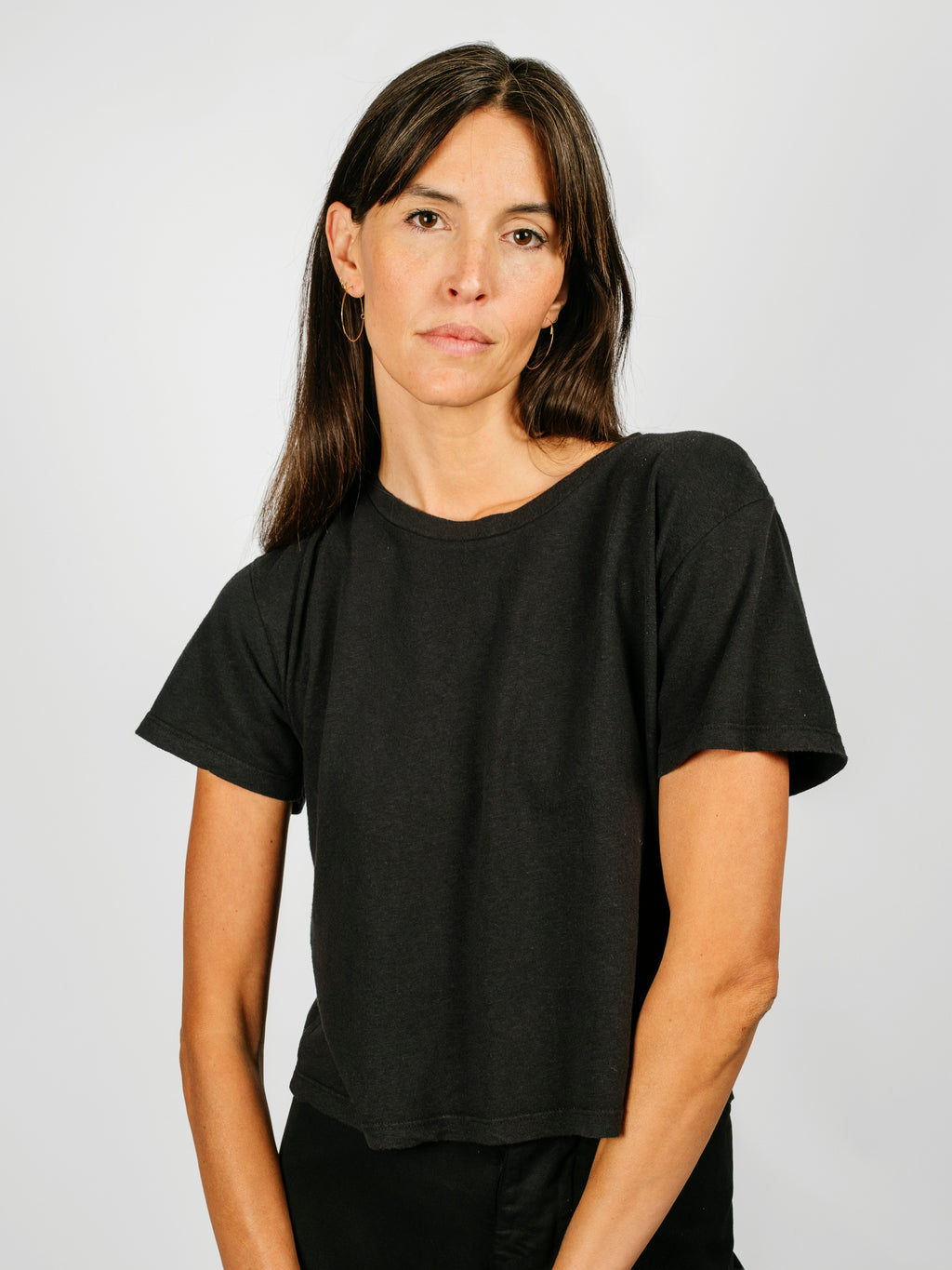 Cropped Ojai Tee | Black