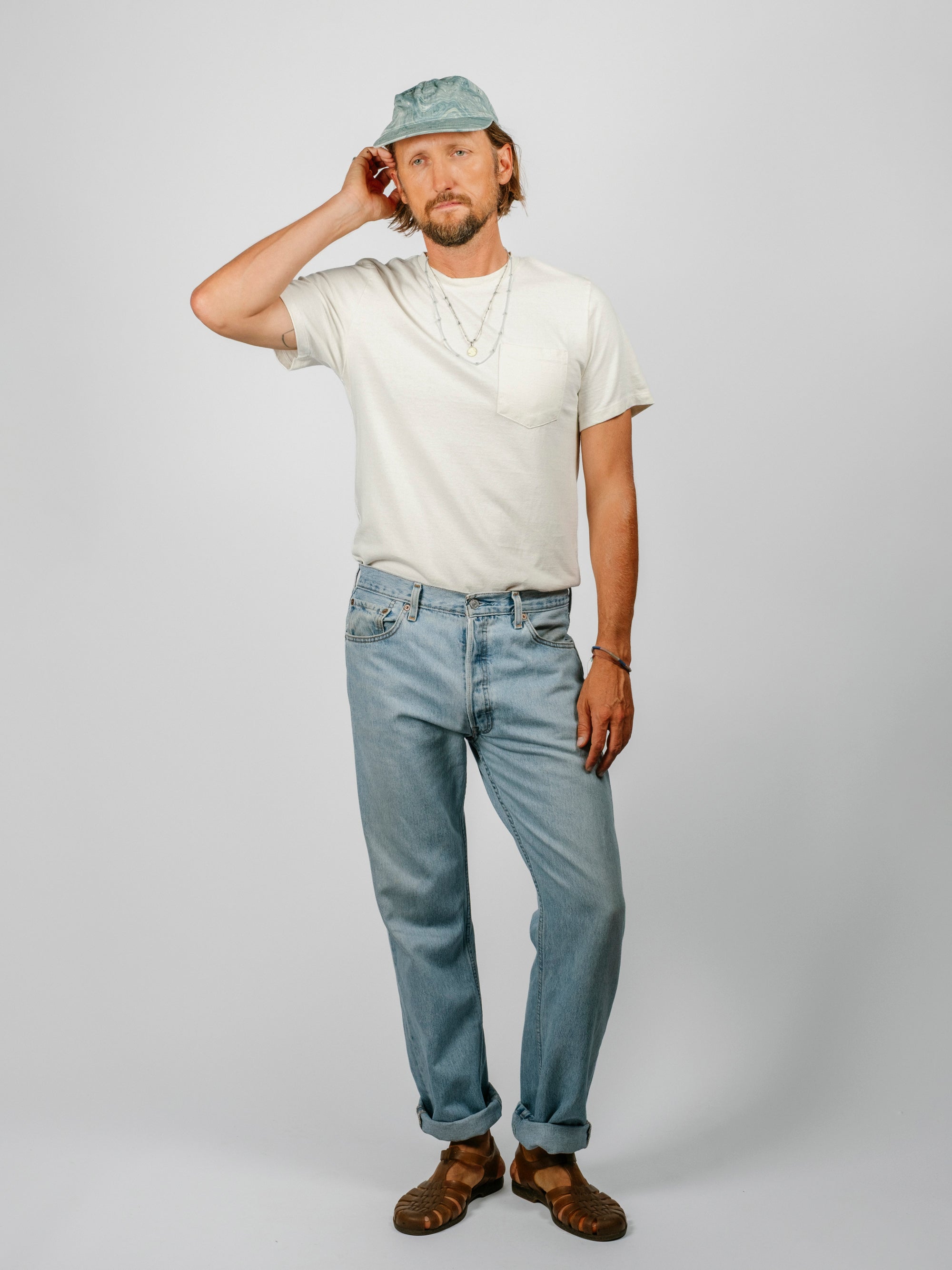 Boulder Pocket Tee | Washed White