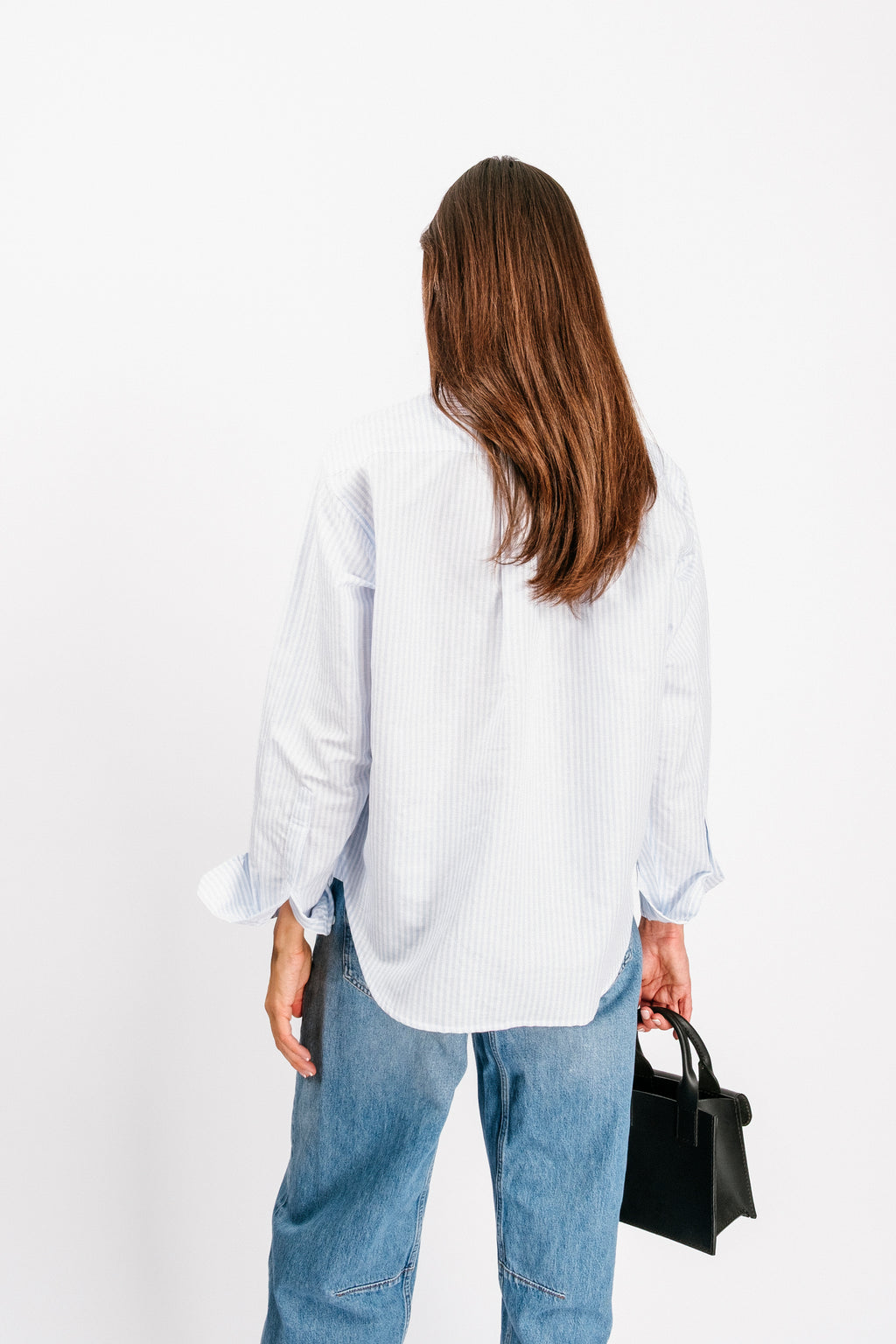 Catalina Button Down Shirt | Powder Blue Stripe