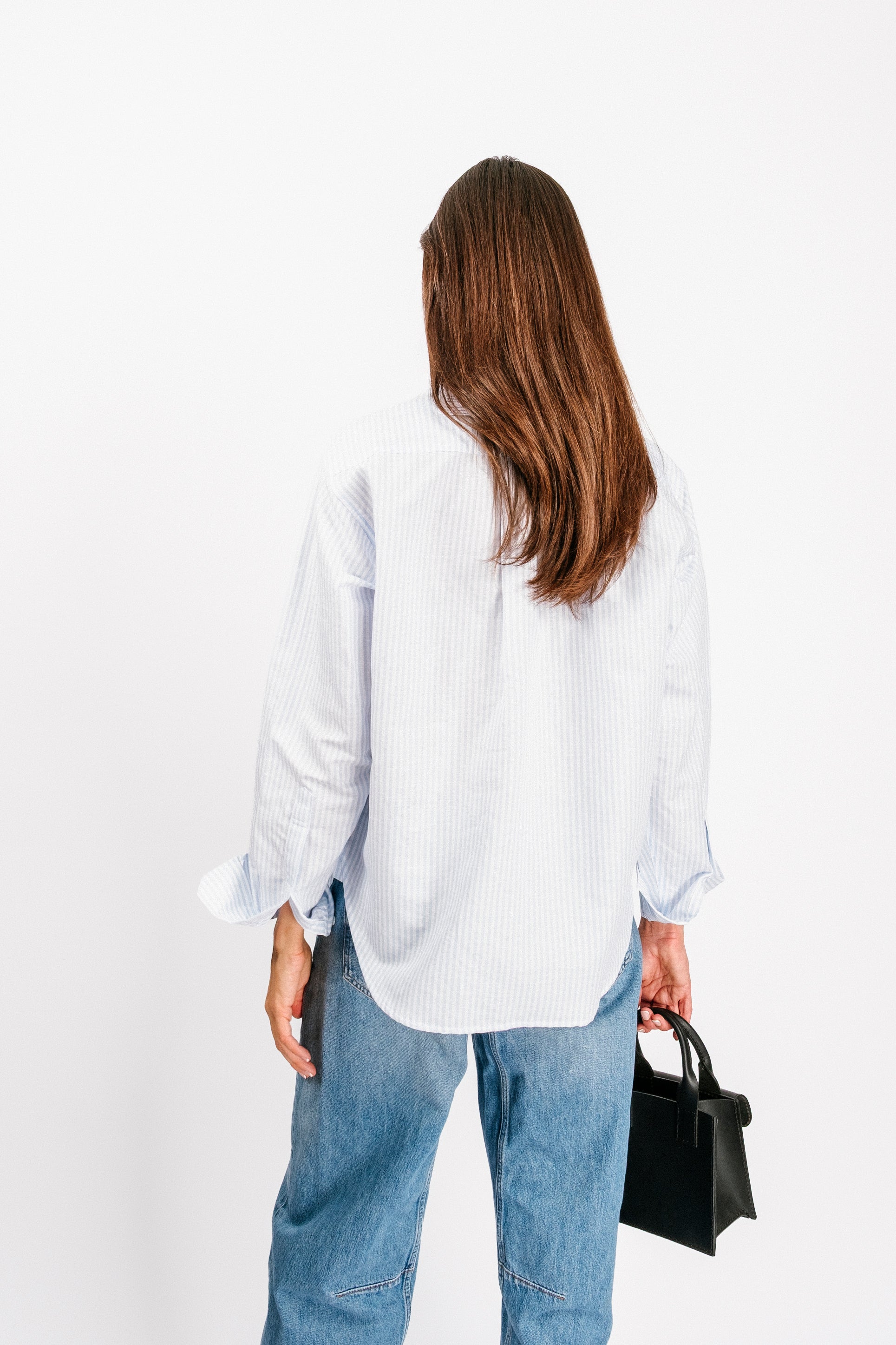 Catalina Button Down Shirt | Powder Blue Stripe