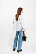 Catalina Button Down Shirt | Powder Blue Stripe