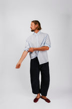 Catalina Button Down Shirt | Powder Blue Stripe