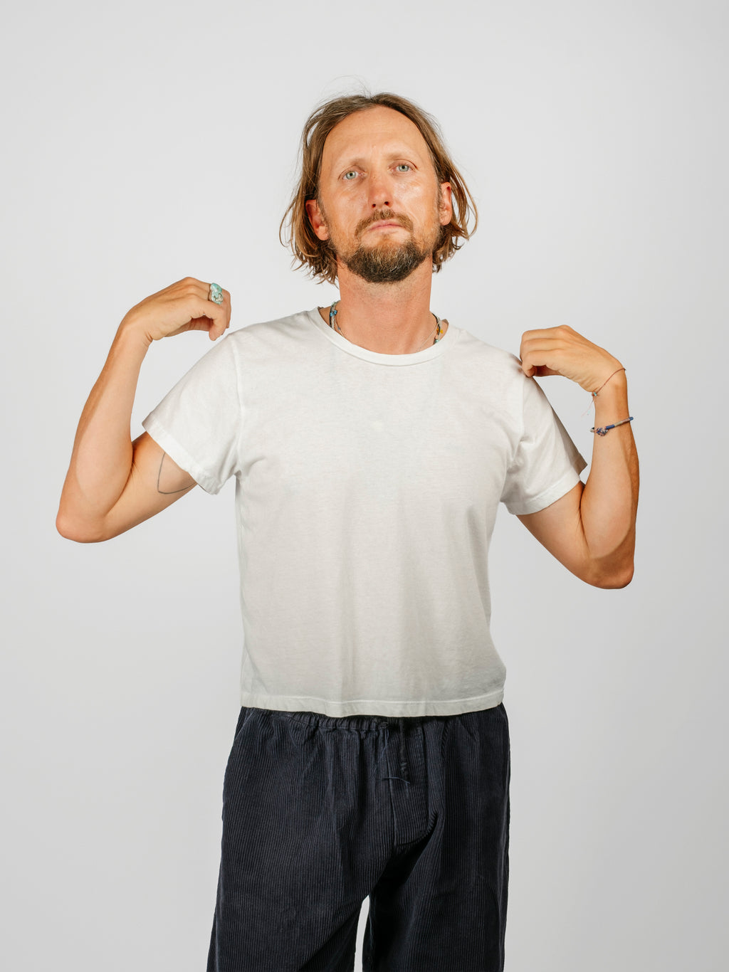 Cropped Ojai Tee | Washed White