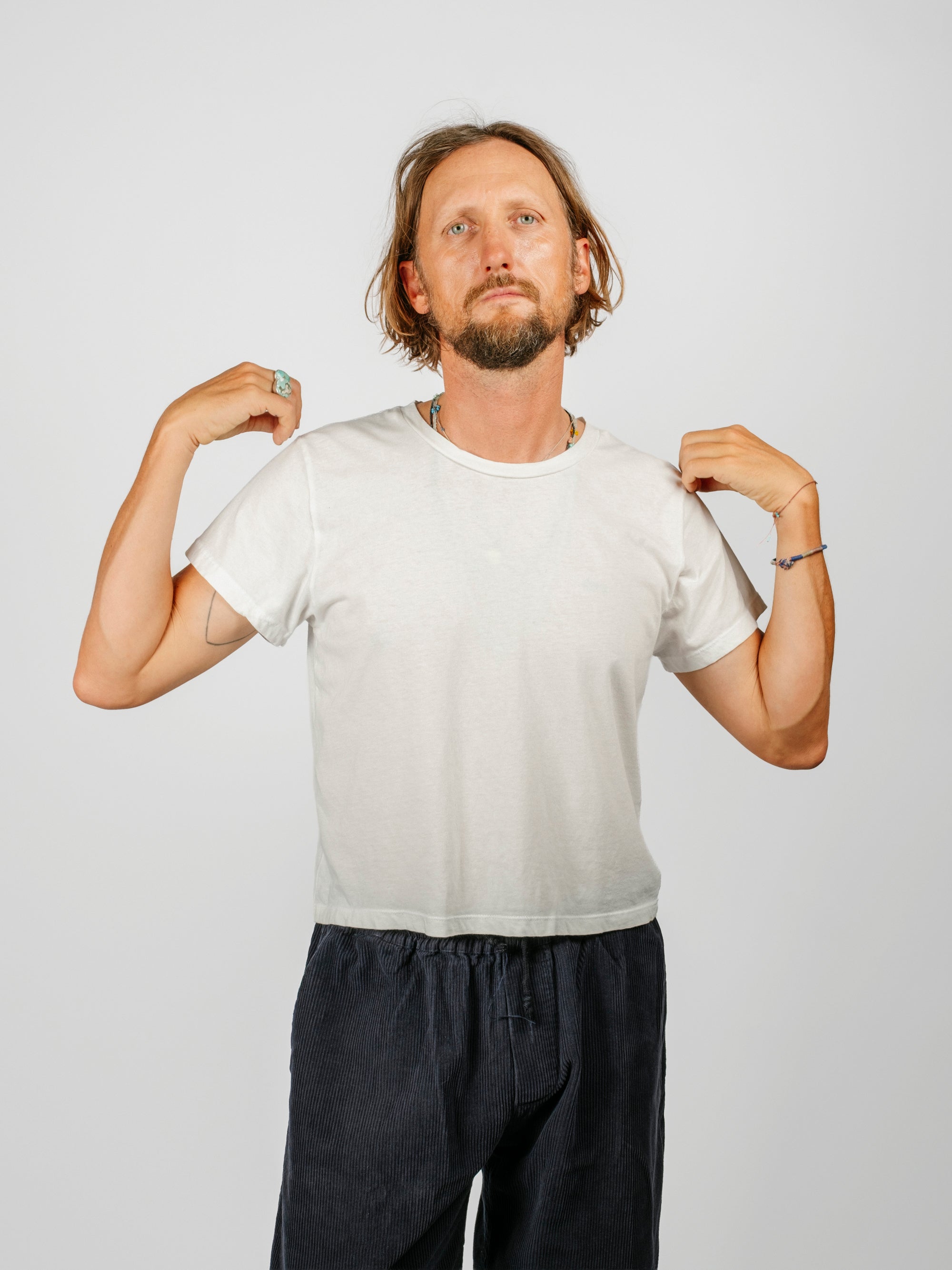 Cropped Ojai Tee | Washed White