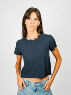 Cropped Ojai Tee | Navy