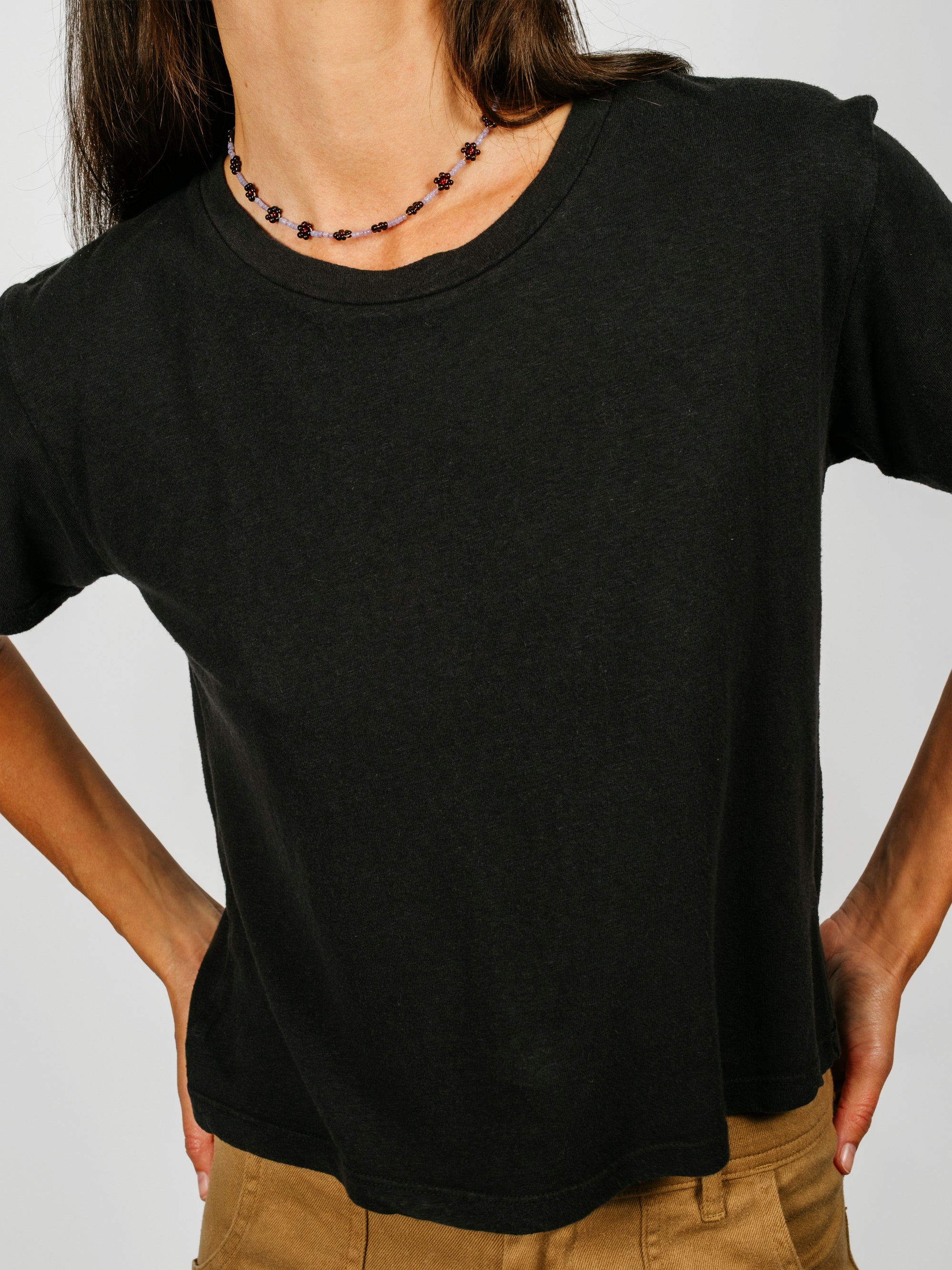 Cropped Ojai Tee | Black