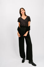 Paige V-Neck Tee | Black