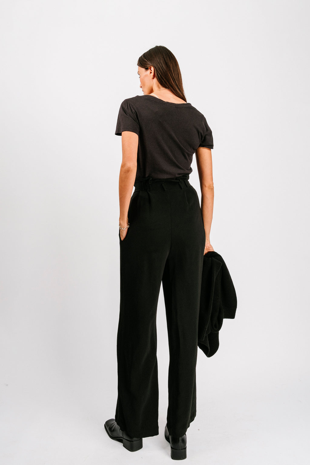 Paige V-Neck Tee | Black