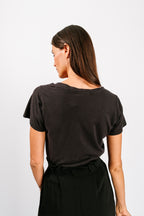 Paige V-Neck Tee | Black