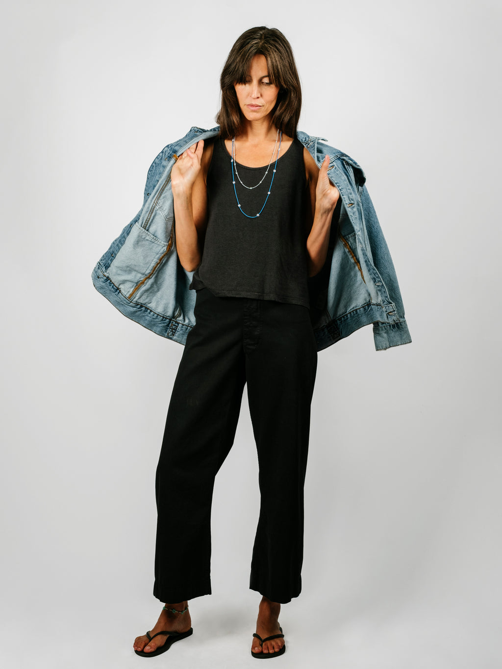 Sophie 100% Hemp Cropped Tank | Black