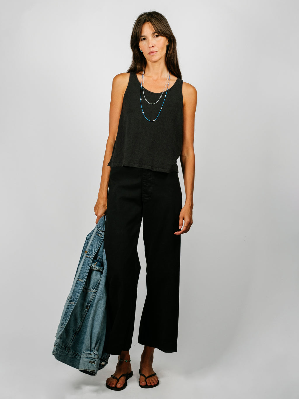 Sophie 100% Hemp Cropped Tank | Black