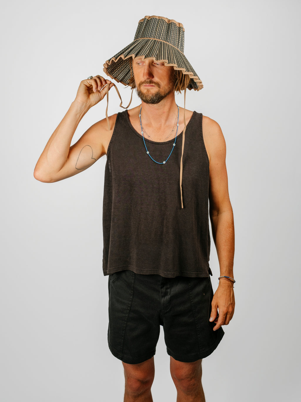 Sophie 100% Hemp Cropped Tank | Black