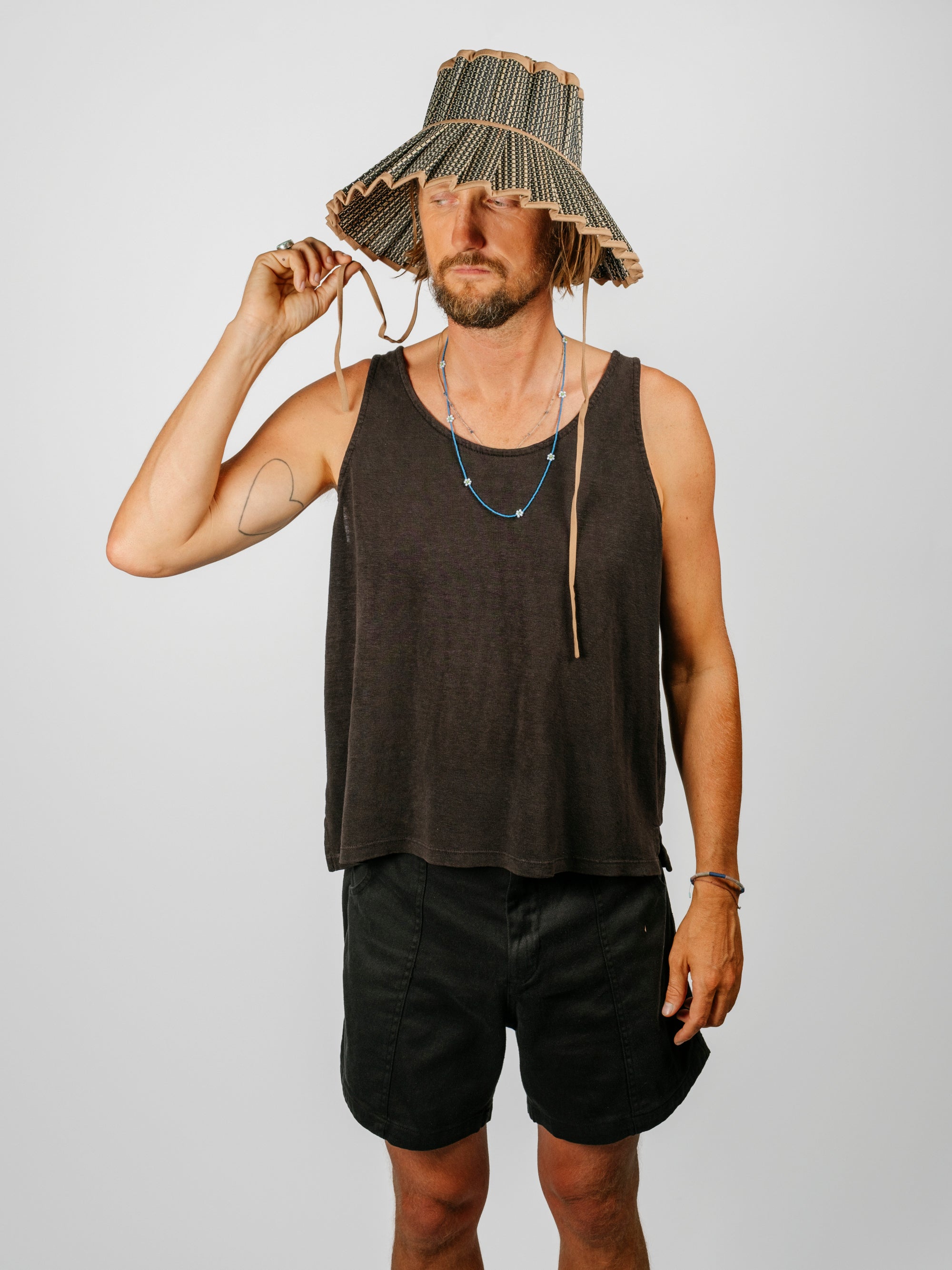 Sophie 100% Hemp Cropped Tank | Black