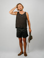 Sophie 100% Hemp Cropped Tank | Black