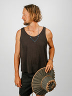 Sophie 100% Hemp Cropped Tank | Black