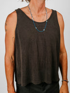 Sophie 100% Hemp Cropped Tank | Black