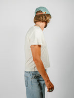 Cropped Lorel Tee | Washed White