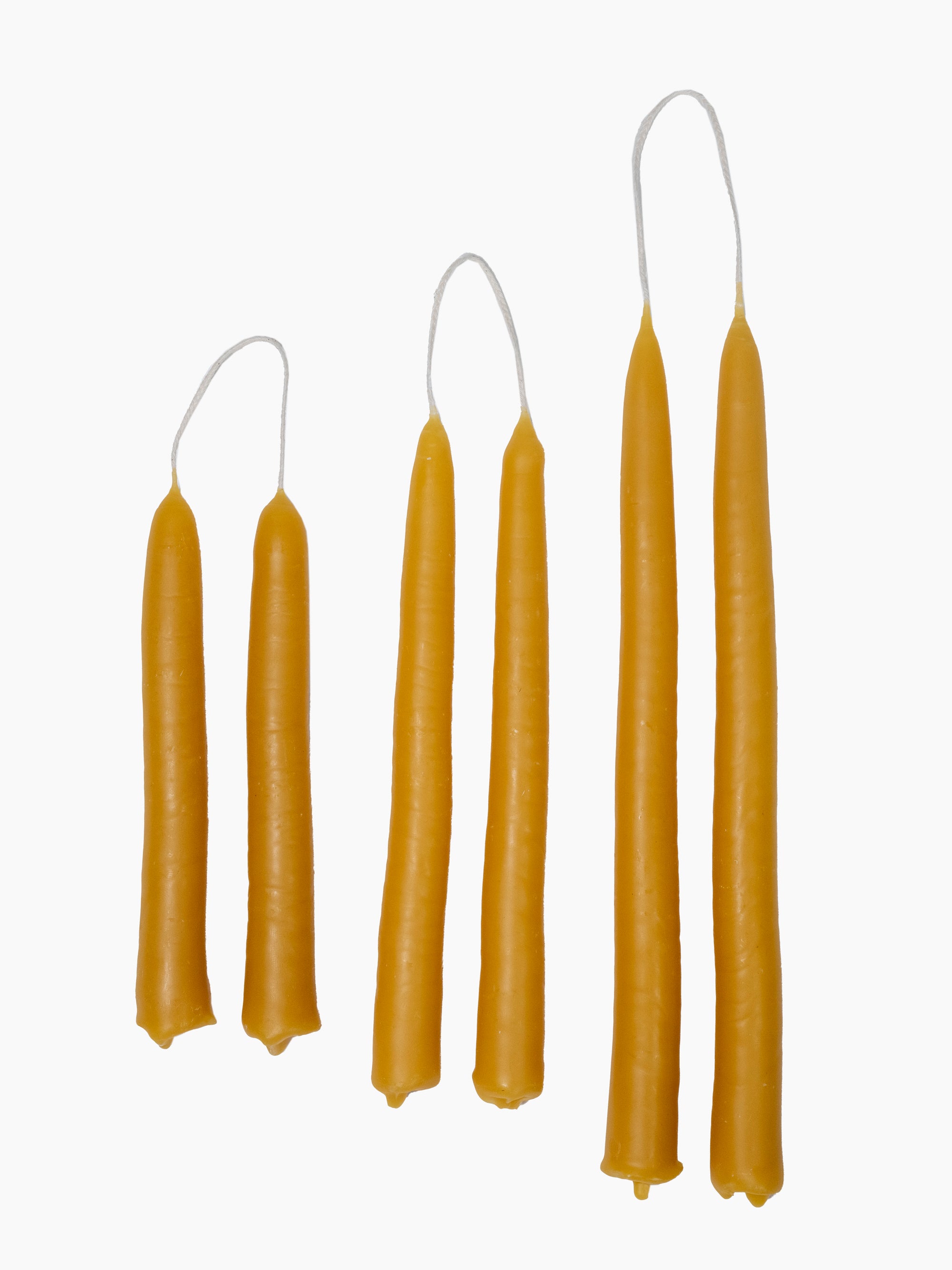 9" Beeswax Taper Candles
