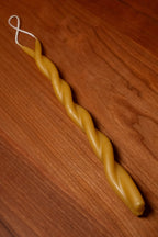 Twisty Beeswax Taper Candles