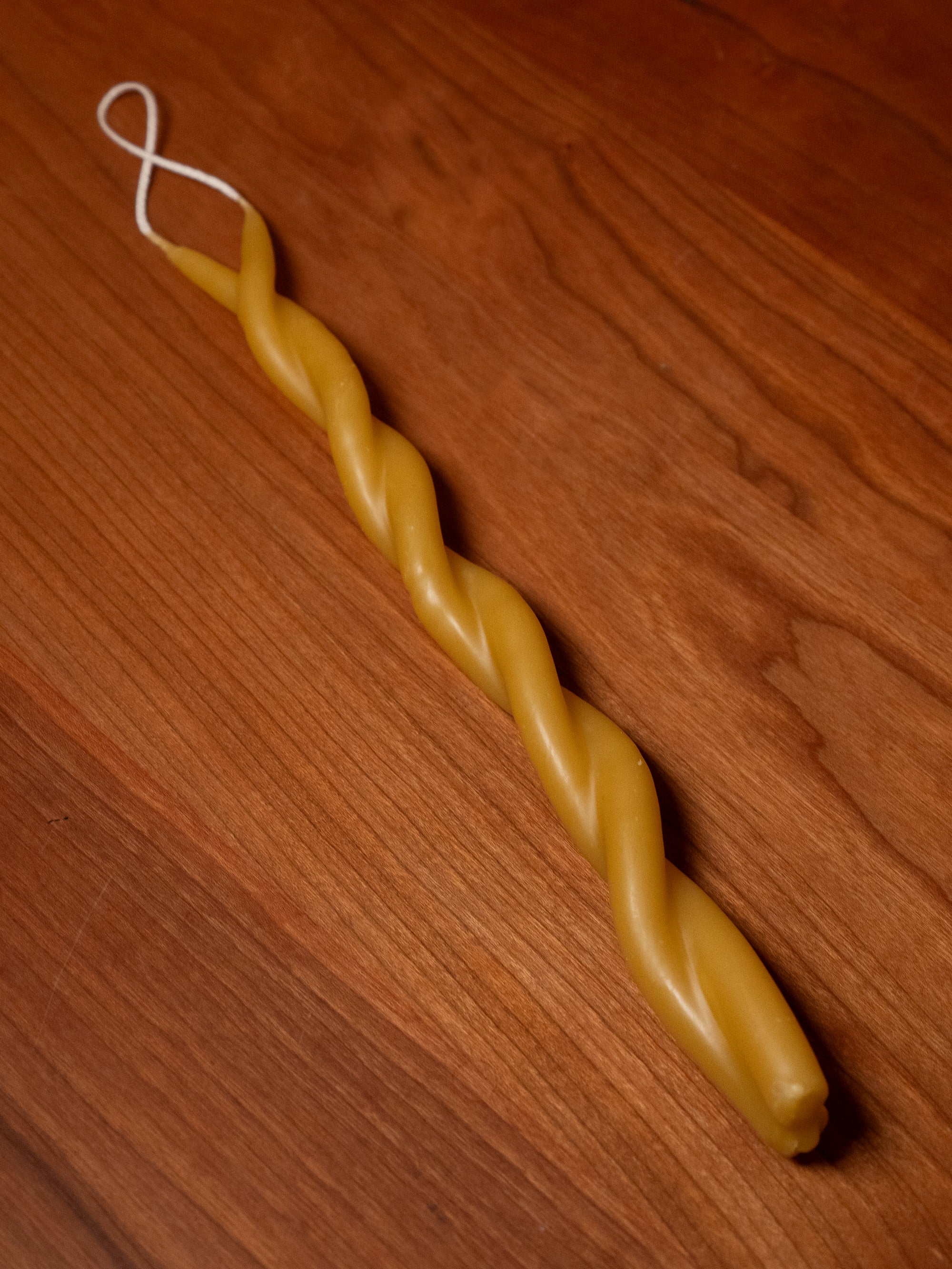 9" Twisty Beeswax Taper Candles