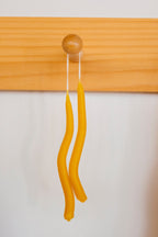 Beeswax Squiggle Taper Candles