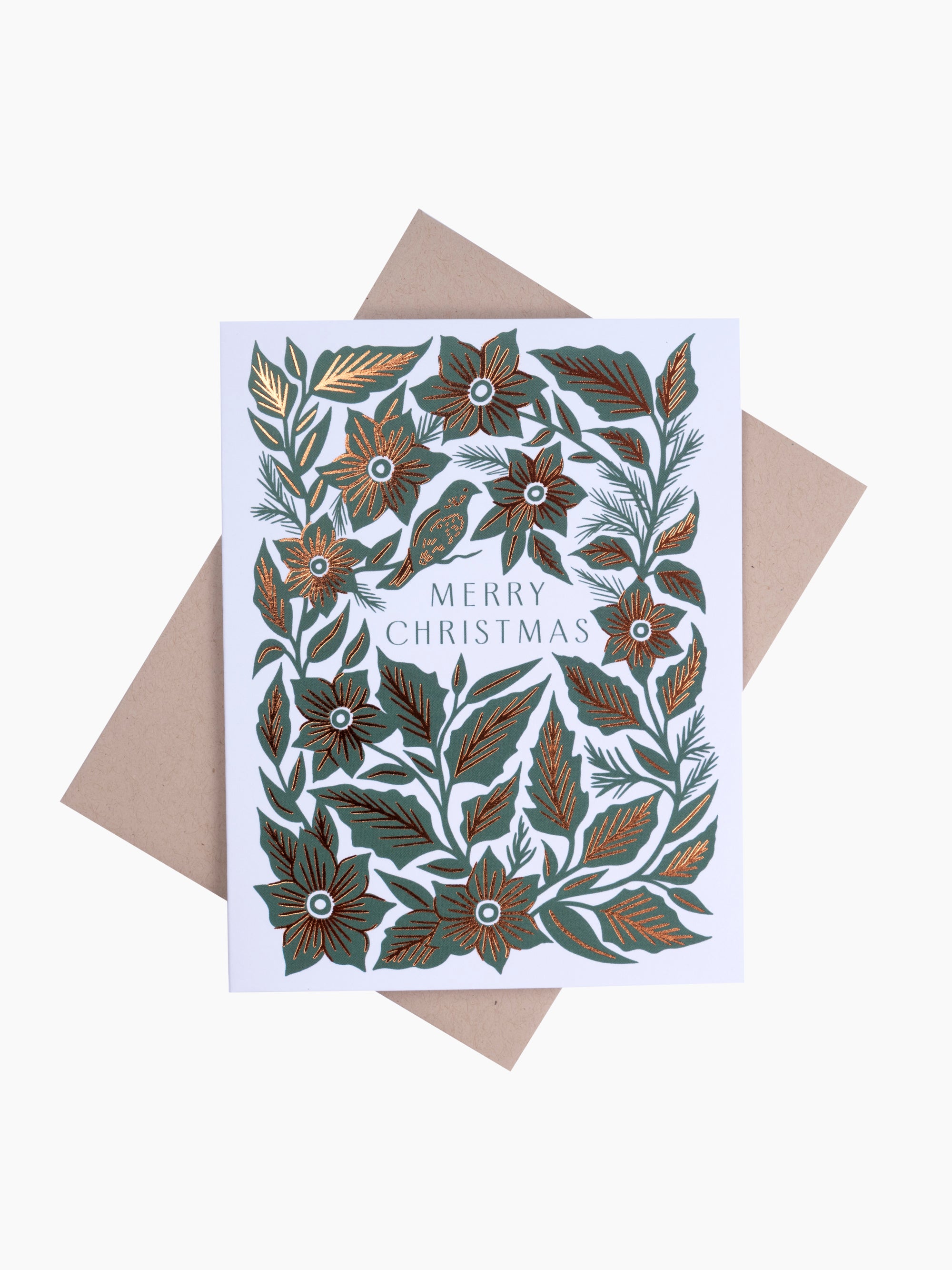 Merry Christmas Card | Set of 6 | Green