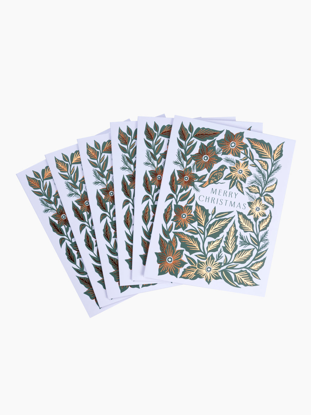 Merry Christmas Card | Set of 6 | Green