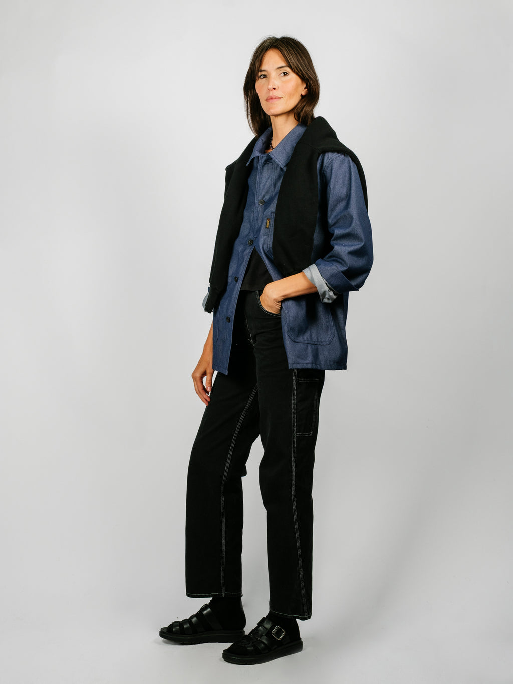 The French Chore Coat | Dark Denim