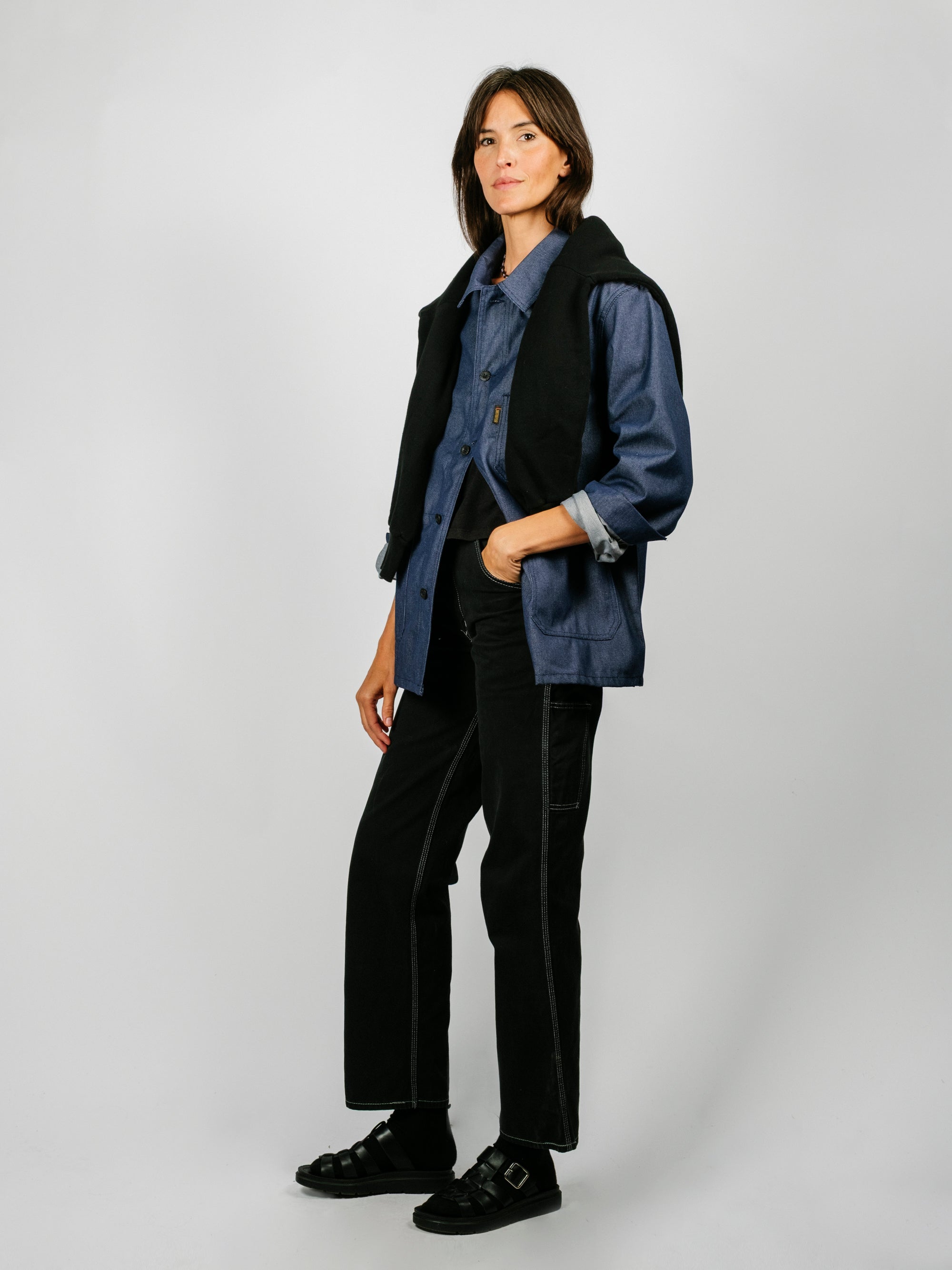 The French Chore Coat | Dark Denim