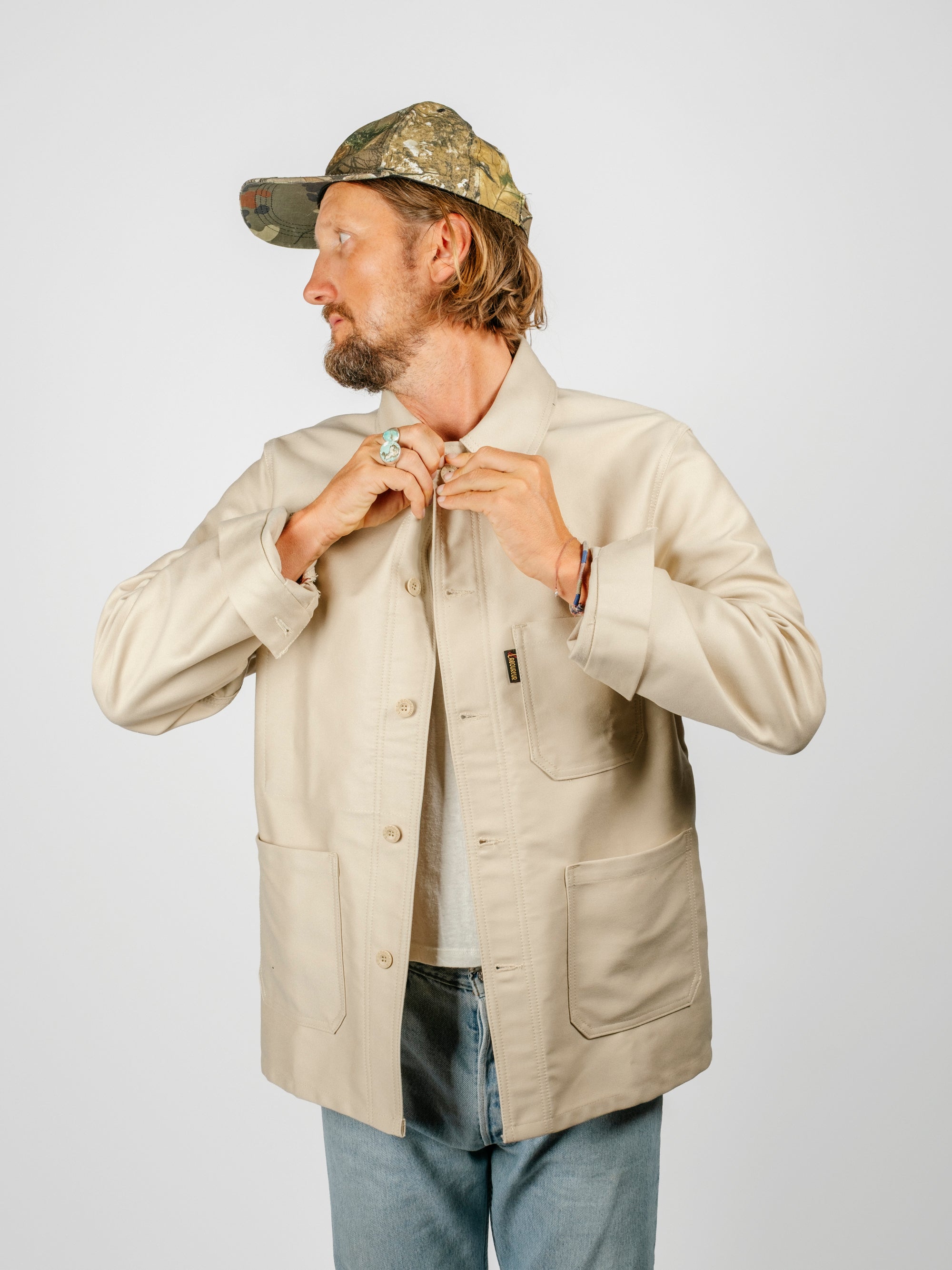 The French Chore Coat | Ecru