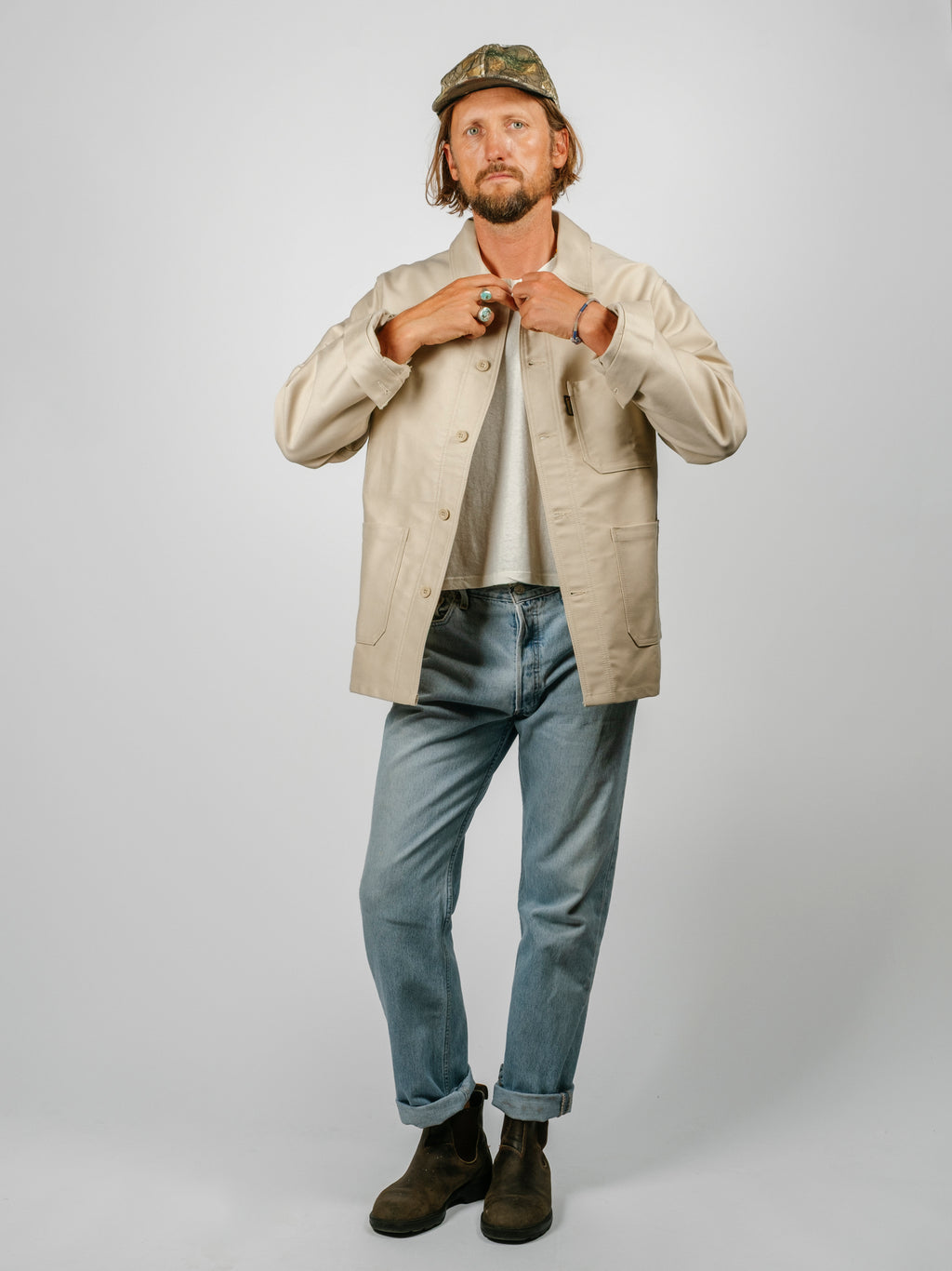 The French Chore Coat | Ecru