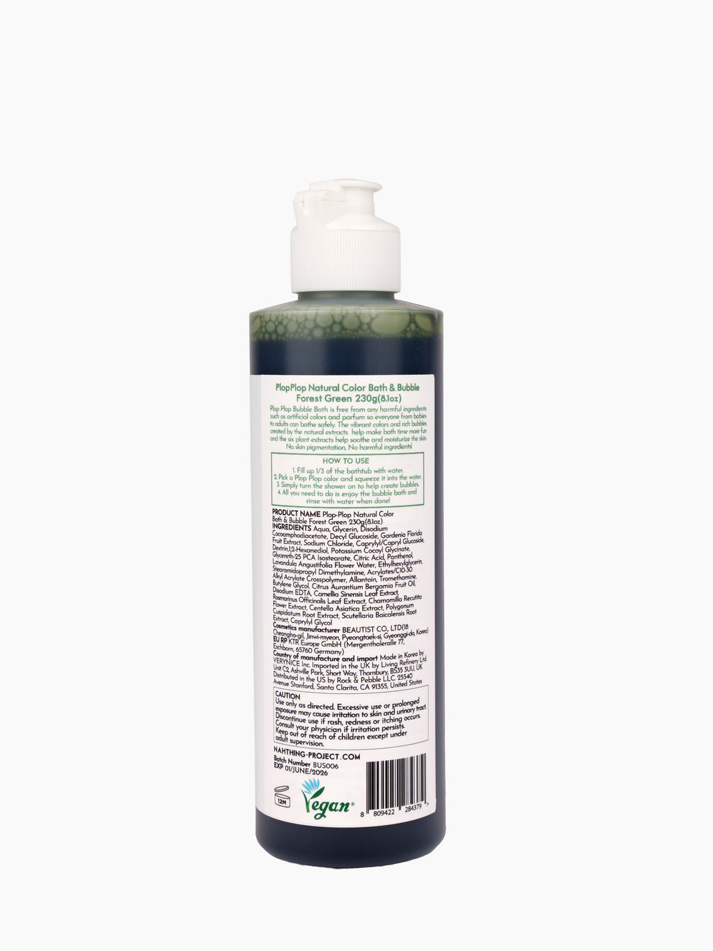 Natural Color Bubble Bath | Forest Green
