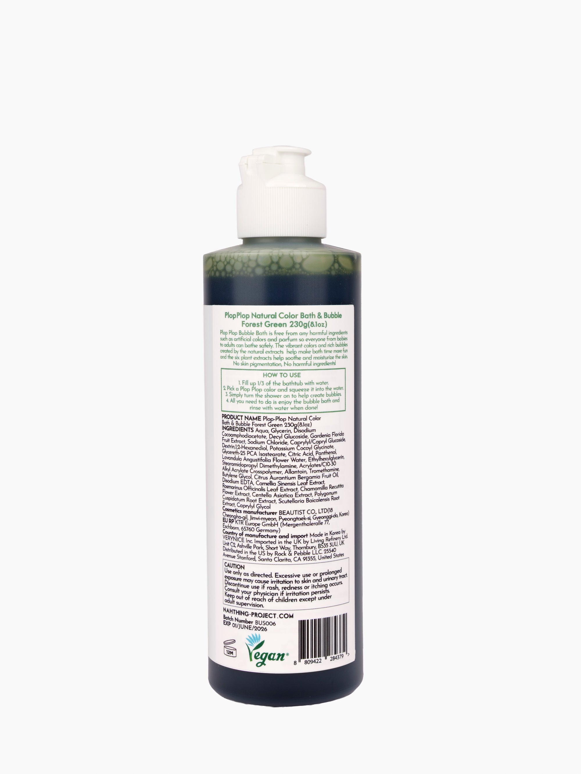 Natural Color Bubble Bath | Forest Green