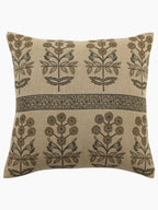 Lynette Hand Block Printed Linen Pillow | Teal