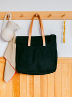 Canvas and Leather Fold Weekender | Black