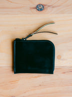 Cordovan Zip Wallet | Black Shell
