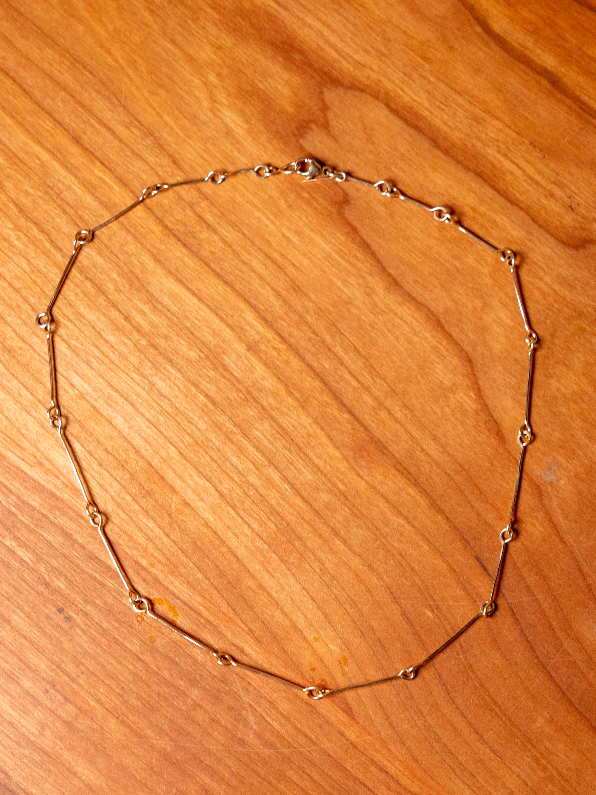 14K Bone Chain Necklace | 16"