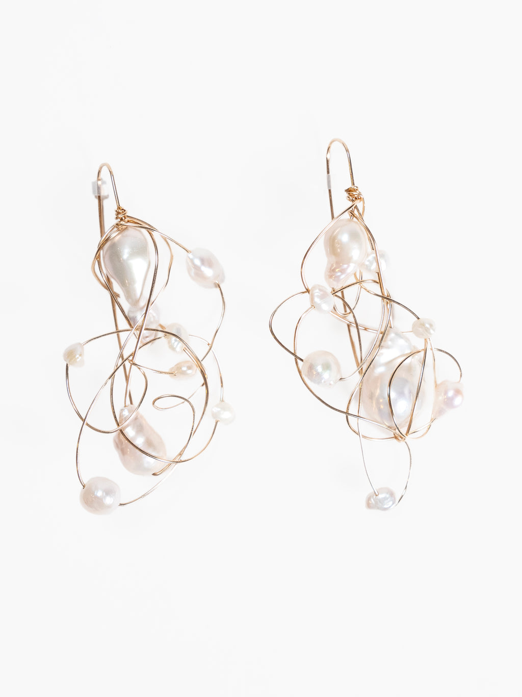 Woven Baroque Pearl Earrings