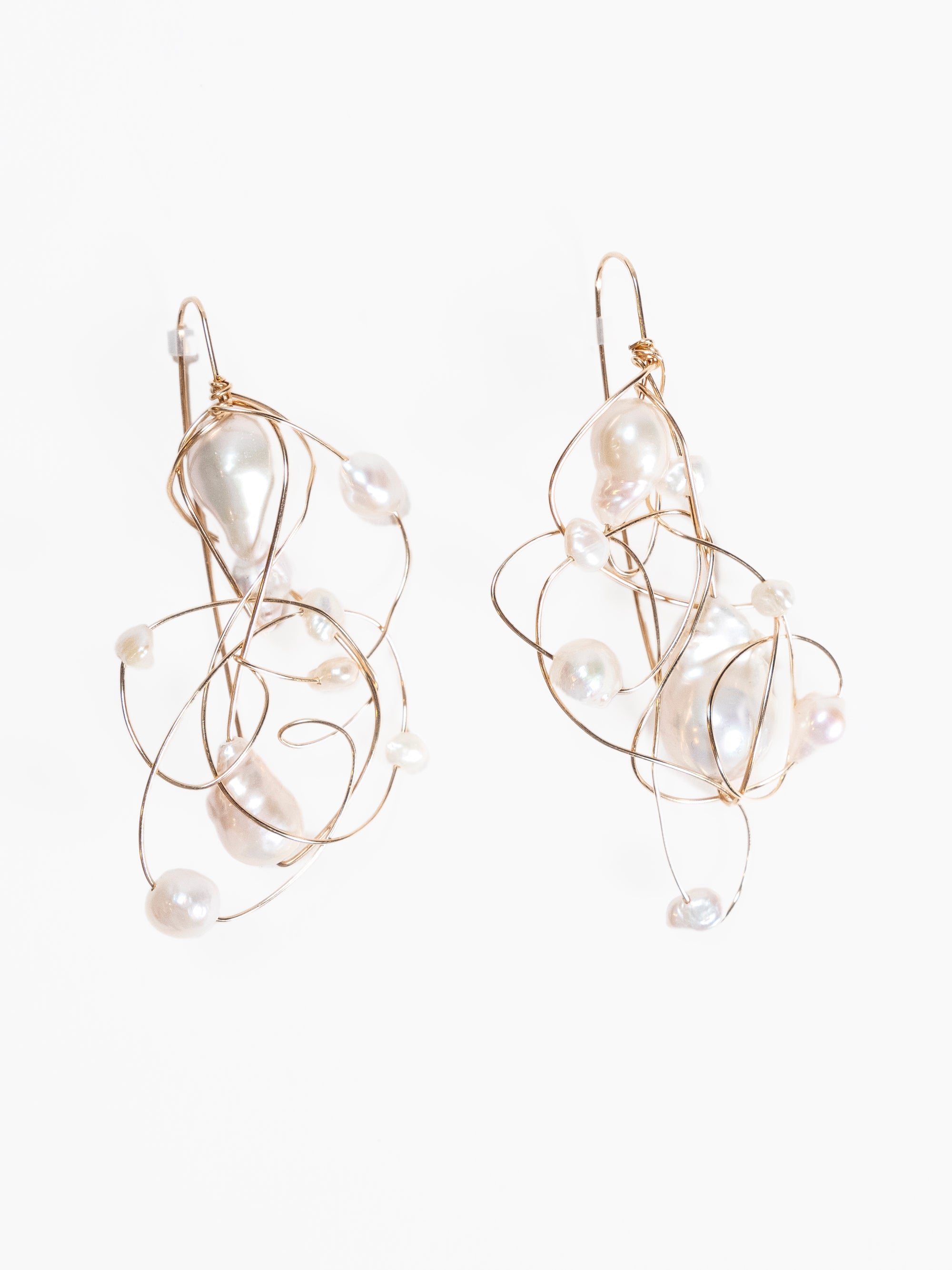 Woven Baroque Pearl Earrings