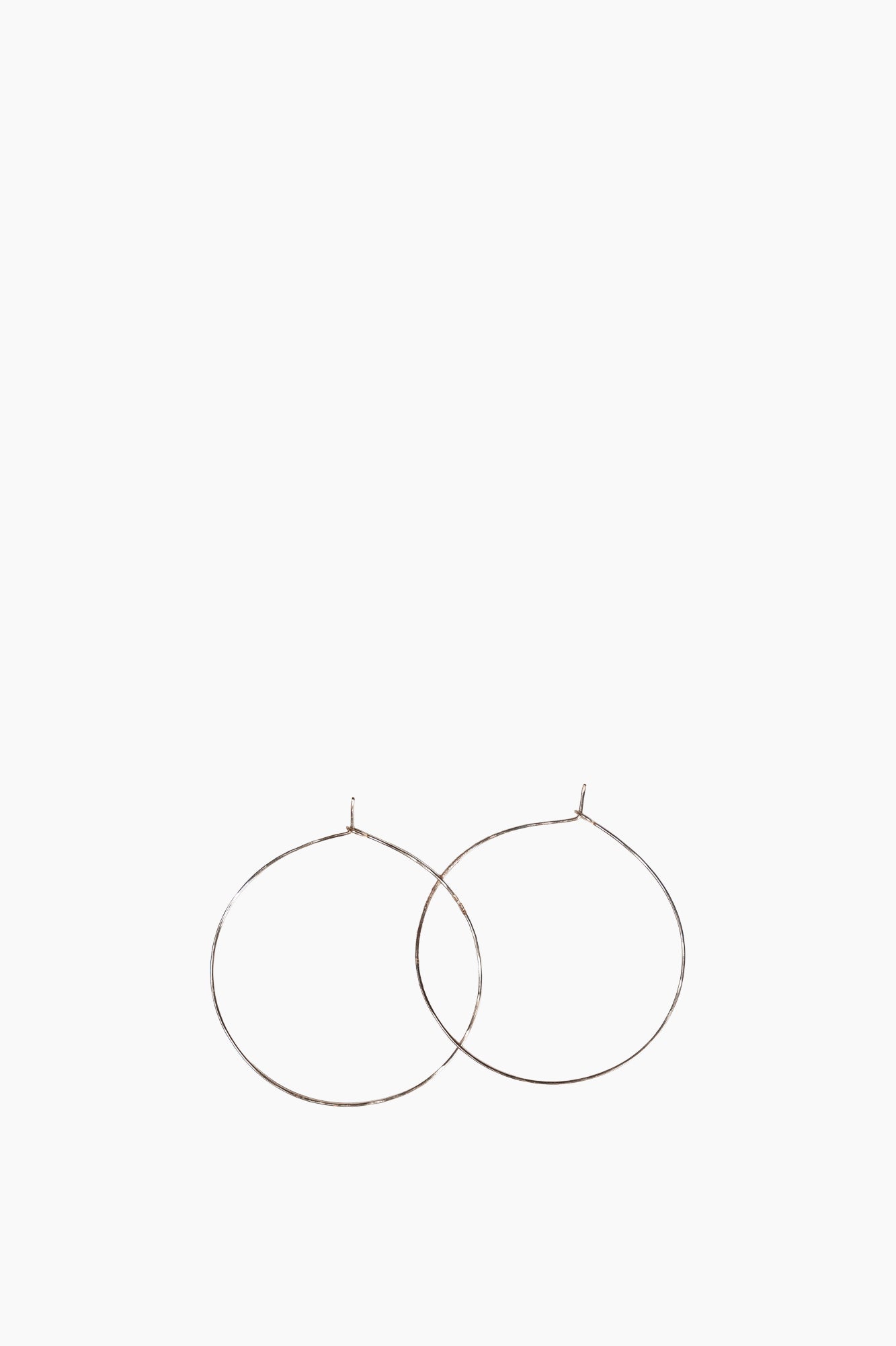 14K Hammered Hoops