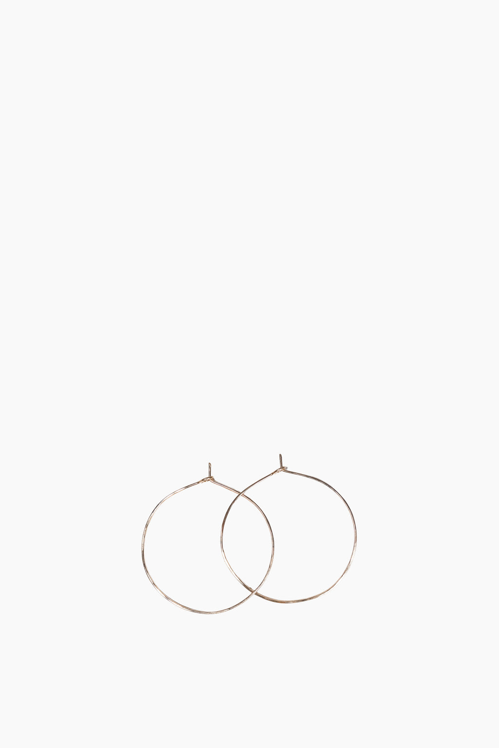 14K Hammered Hoops