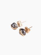 Baroque Pearl Studs in Charcoal