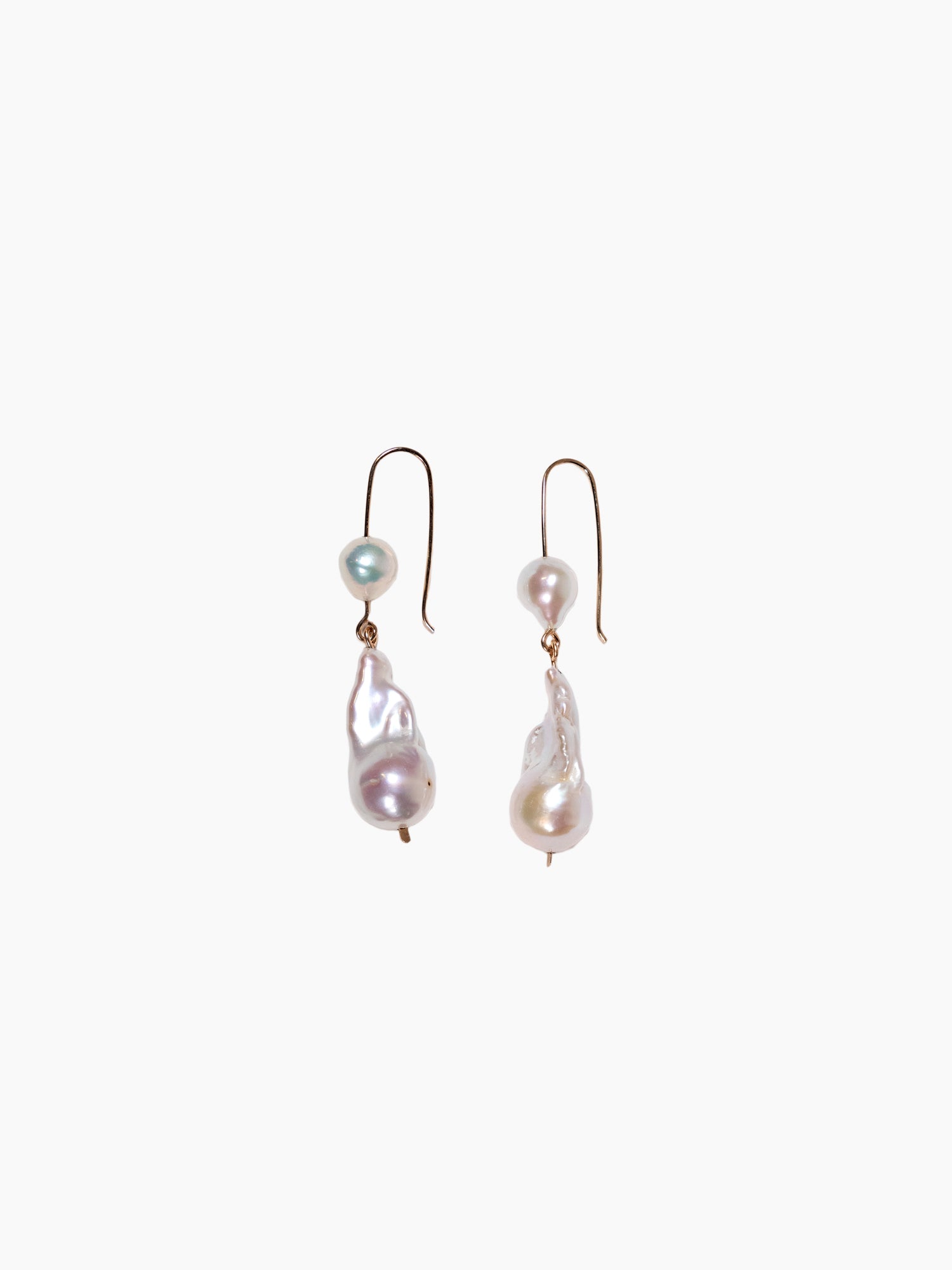 Baroque Pearl Double Drop Earrings