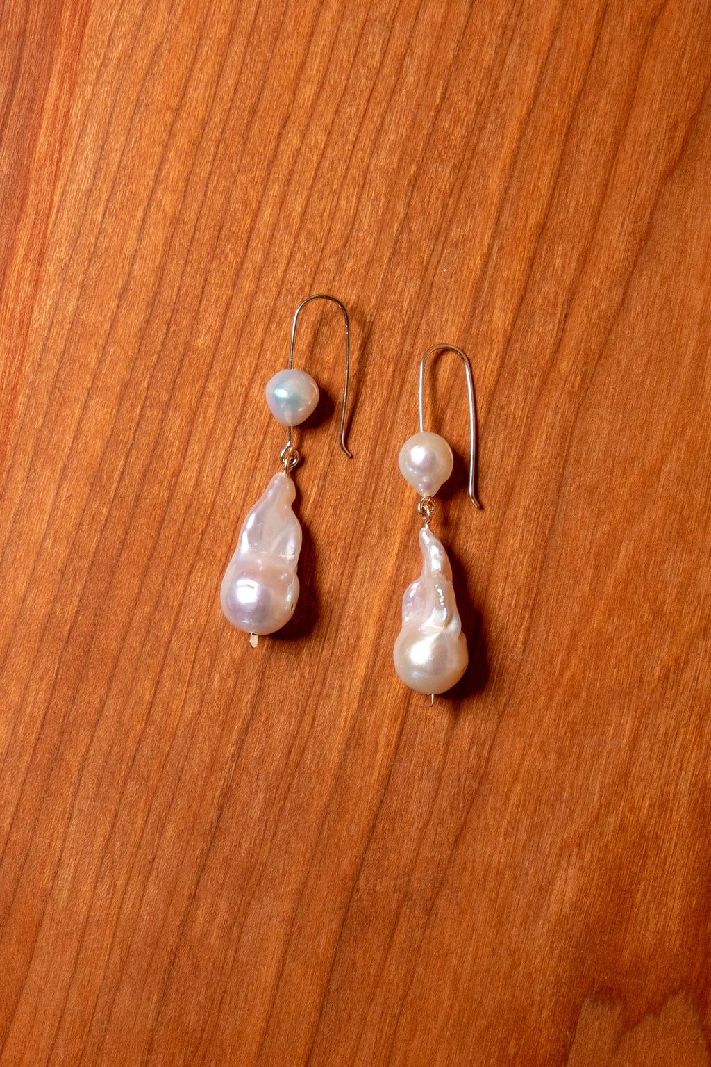 Baroque Pearl Double Drop Earrings