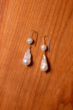 Baroque Pearl Double Drop Earrings